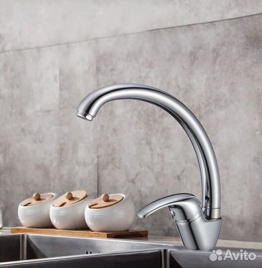 Смеситель для кухни WesnaArt listok LIS01-120, хр