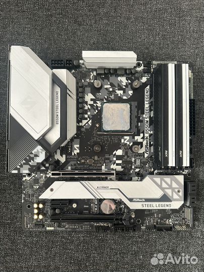 Комплект ryzen 5 5600x + b550 steel legend