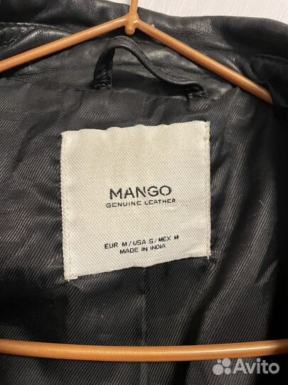 Кожаная косуха женская Mango