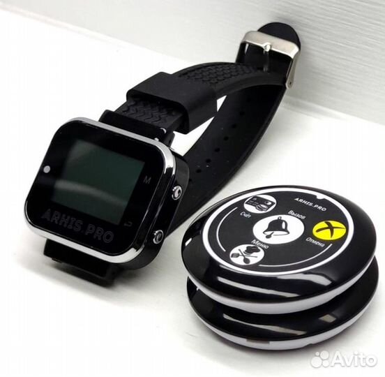 Кнопка вызова официанта модель Смайл и часы