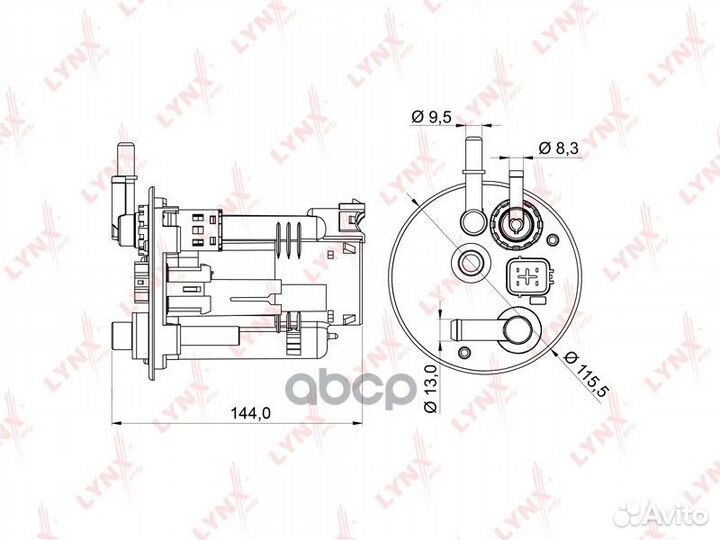 Фильтр топливный LF979M lynxauto
