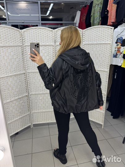 Куртка ветровка со стразами турция 50-64