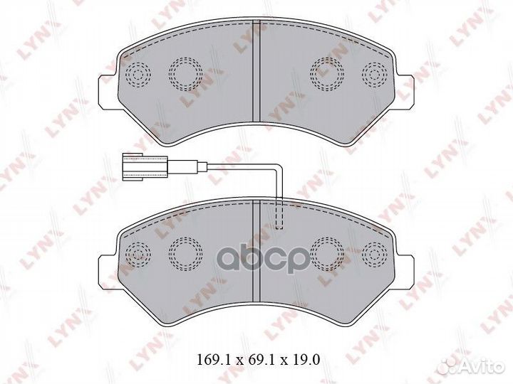 Колодки тормозные дисковые перед BD2829 LYN