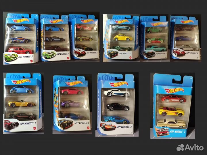 Набор машинок Hot Wheels 3, 5, 10 pack