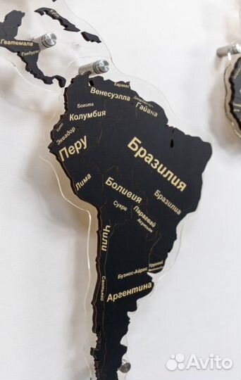 Деревянные карты мира