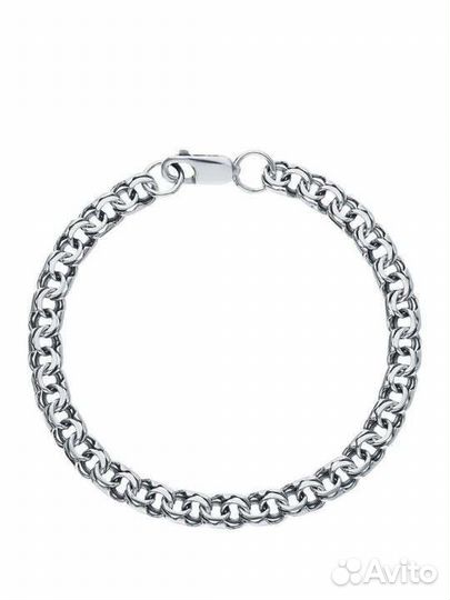 Браслет мужской серебро