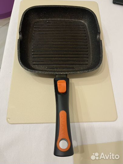 Сковорода гриль со съемной ручкой