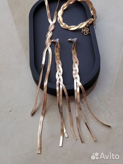 Комплект серьги браслет колье