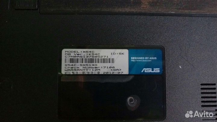 Ноутбук Asus k54c