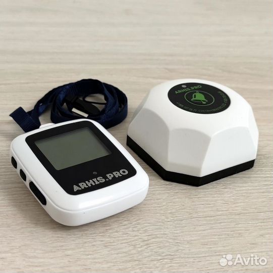 Кнопка вызова персонала и часы пейджер Поясной