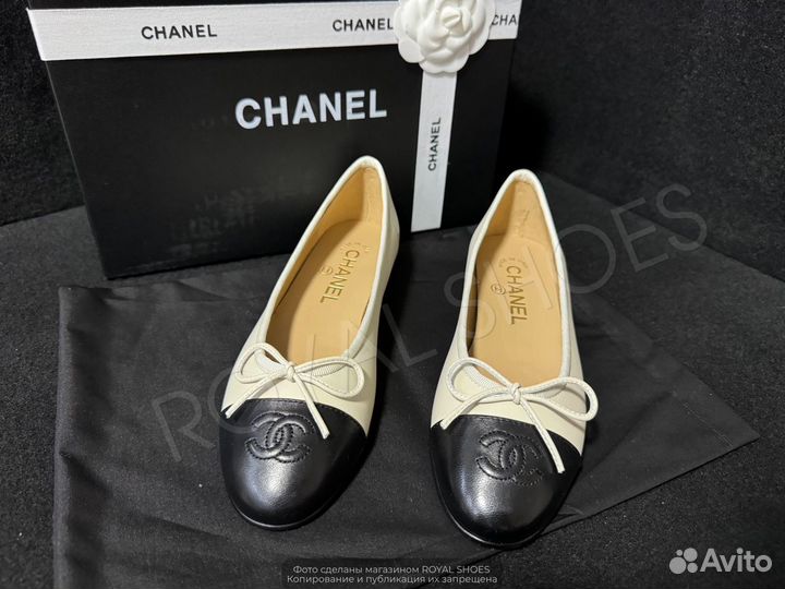 Балетки босоножки женские Chanel