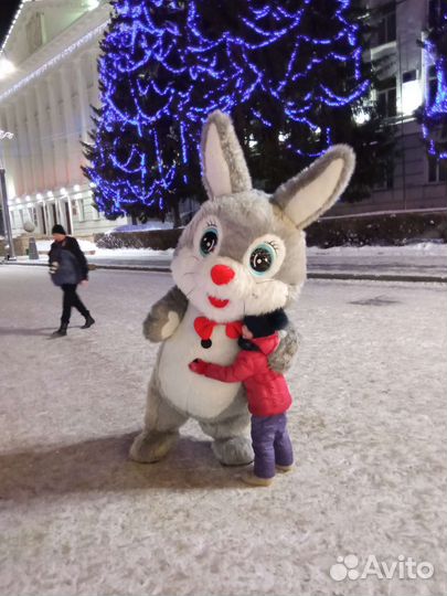 Поздравление от ростовой куклы кролика Роджера