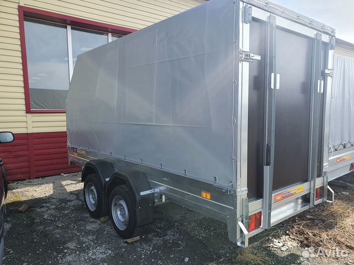 Прицеп сст 7132 11 с борт-аппарель и тентом