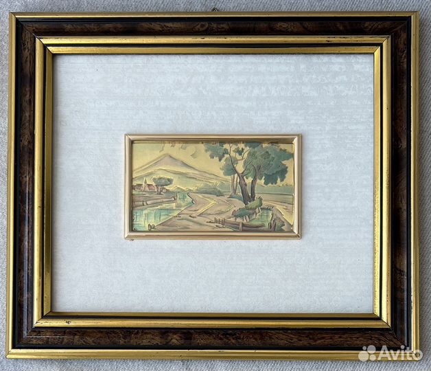 Миниатюра-барельеф на золоте, Италия