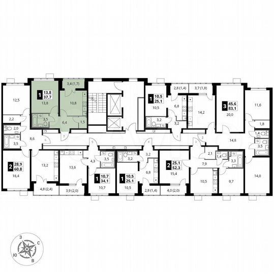 1-к. квартира, 37,7 м², 5/24 эт.