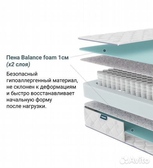 Матрас для кровати анатомический новый