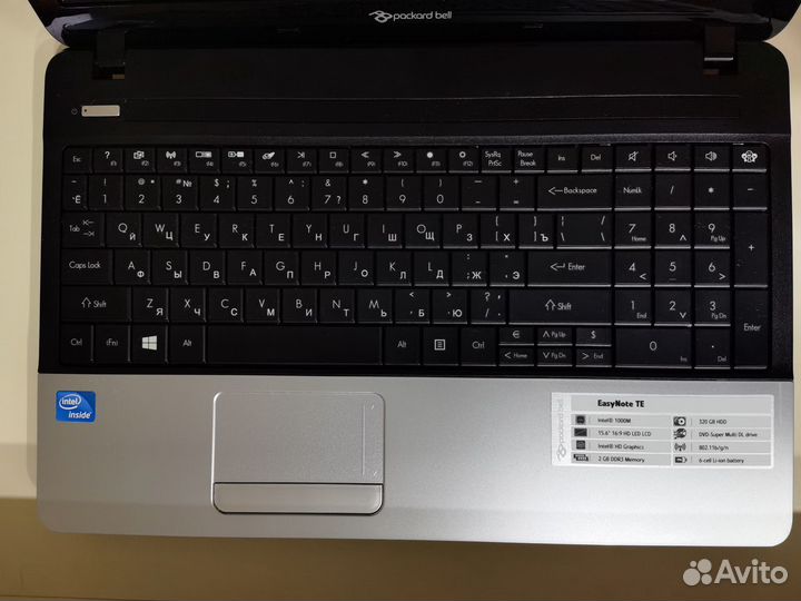 Ноутбук Packard Bell EasyNote TE11 Intel