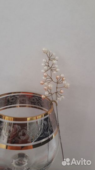 Свадебное Украшение для волос ручной работы