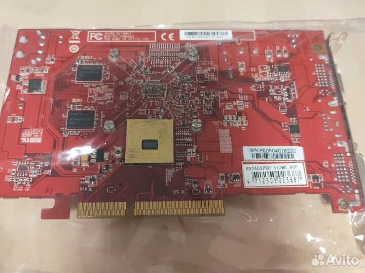 Видеокарта agp винтаж ATI Radeon 9800 hd2400