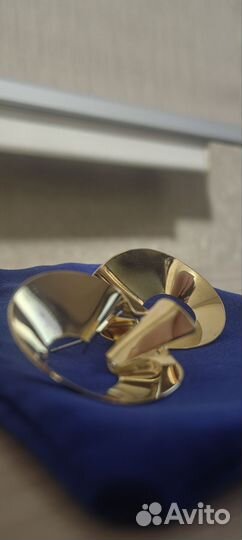 Золотые серьги бижутерия