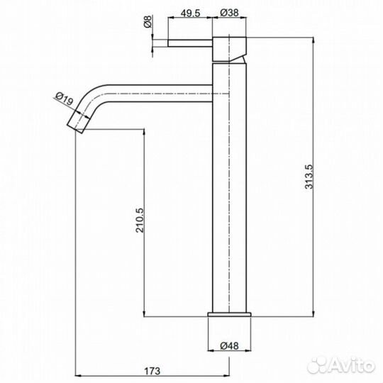Смеситель для раковины aquame Siena AQM6214MB