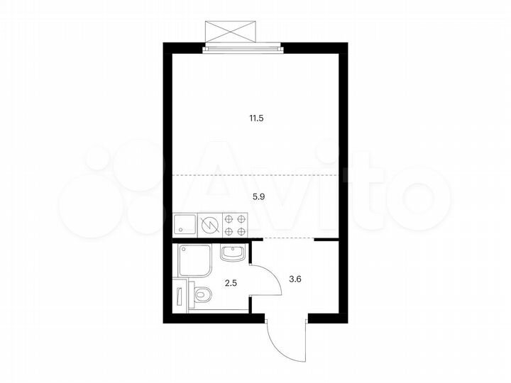 Квартира-студия, 23,5 м², 17/28 эт.