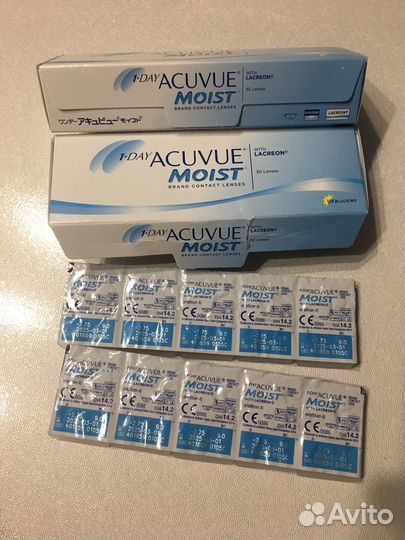 Контактные линзы acuvue moist -2.75, R 9