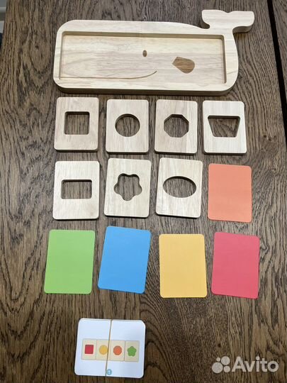 Деревянный пазл-сортер для малышей (18м+)