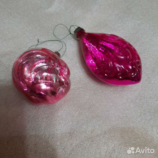 Елочные игрушки СССР стекло