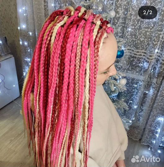 Комплект се-косы розовый