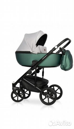 Коляска 3в1 Riko Basic Ozon Shine 05 Зелено-Серый