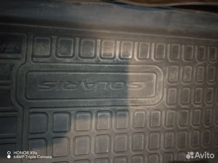 Автомобильные коврики резиновые hyundai solaris