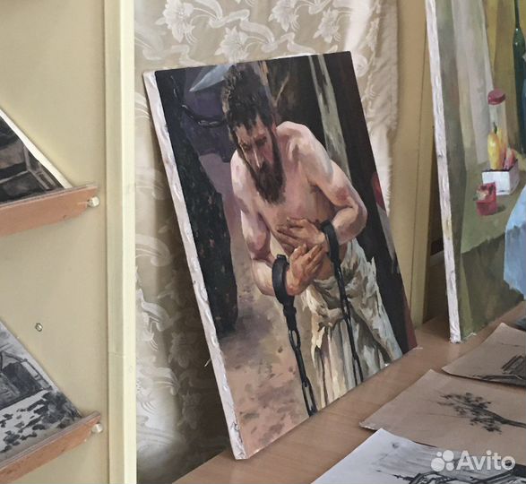 Картина маслом копия Репина большая