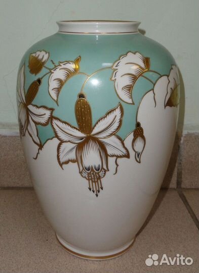 Ваза большая 27 см фарфор Schaubach Kunst Германия