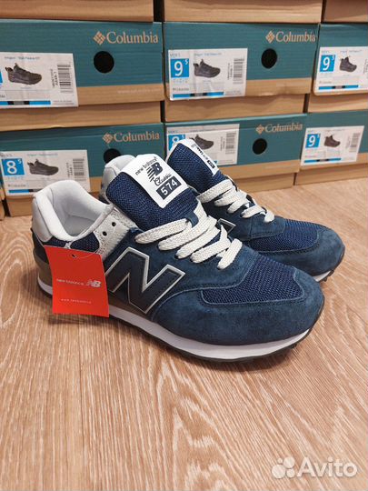 Кроссовки New Balance 574 синие натуральные