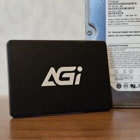 SSD 512gb AGI + жёсткий диск 320GB