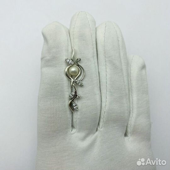 Щ43а,Подвес с камнями,серебро,925,id 50245