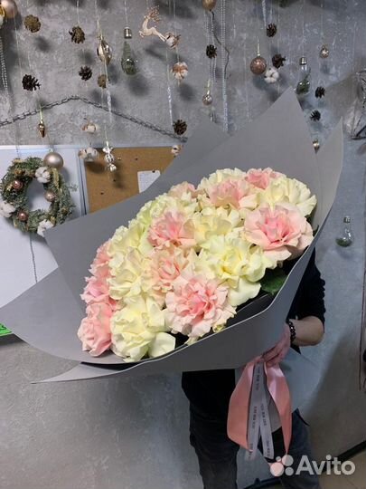 Розы Французская Крупные бутоны, Букеты гиганты