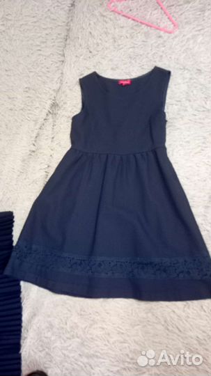 Школьная форма синяя, 2 шт, 134-140 рост