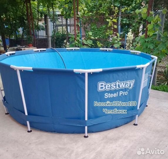 Каркасный бассейн 305 на 100 с фильтр насосом
