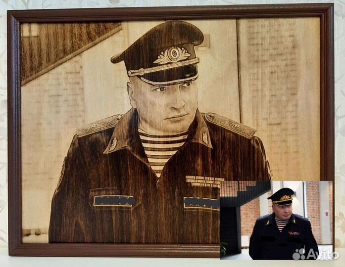 Выжигаю портреты на дереве по фото