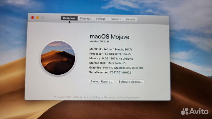 Apple MacBook 12 Retina (2017 года) 512 Гб