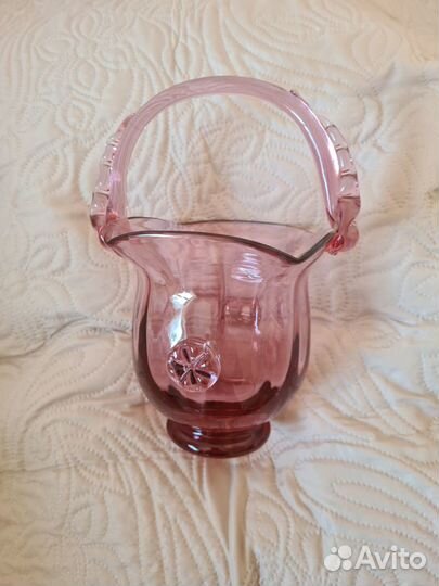 Конфетница/ваза СССР, цветное стекло