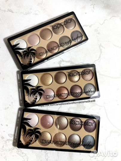 Запеченые тени для век / Палетка 10 оттенков