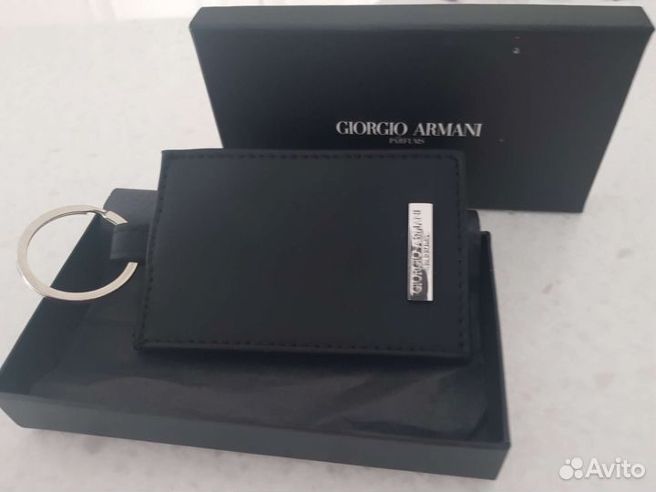 Брелок для ключей и визитница Giorgio Armani