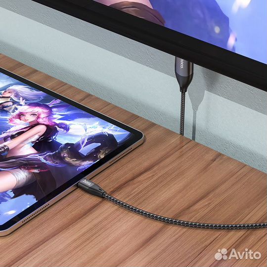 Кабель Type-C - Hdmi, 2м, Hoco UA16, 4K