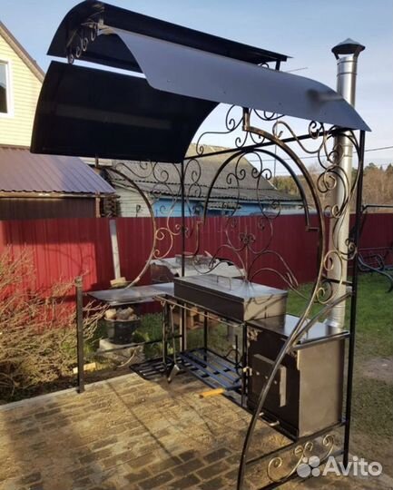 Мангал с крышей