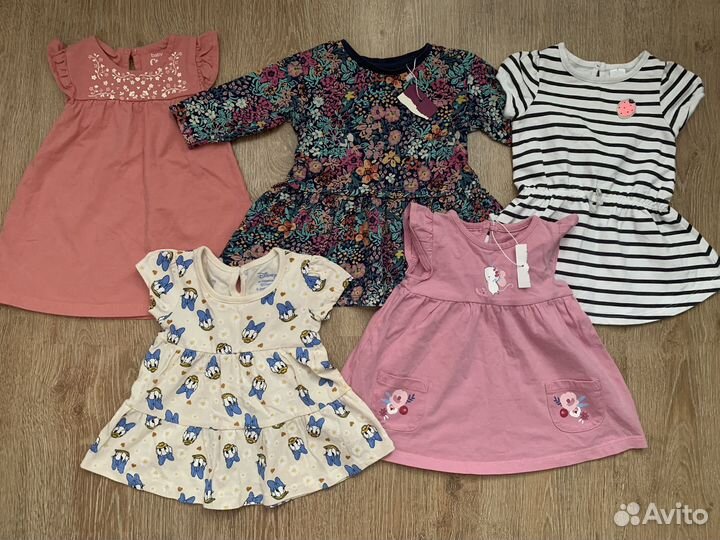 Пакет фирменных вещей не девочку 56 62 68