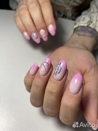 Маникюр с покрытием, педикюр, наращивание ногтей