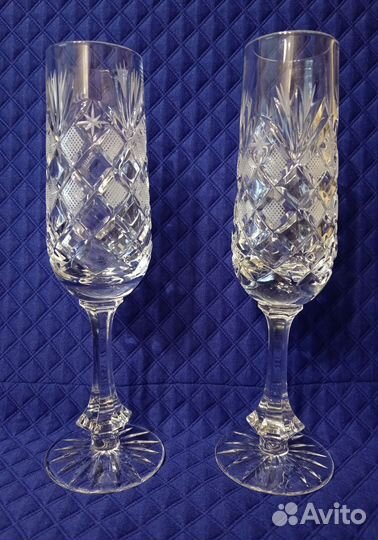 Хрусталь сахарницы свадебные бокалы салатница СССР